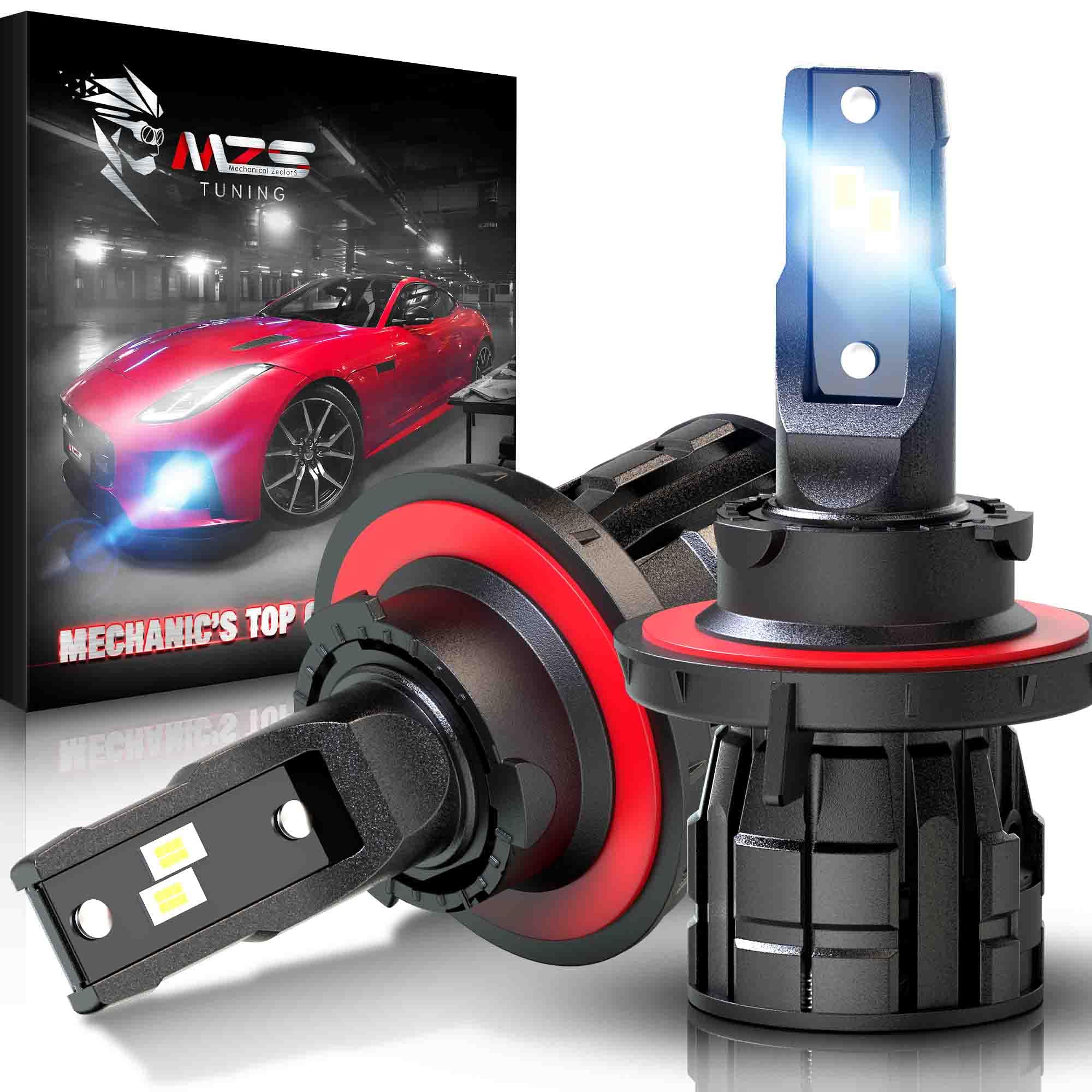 MZS H13 Bulbs, 9008 Light bulbs Fog Light with fan 500% Brighter 360° Adjustable-Pack of 2