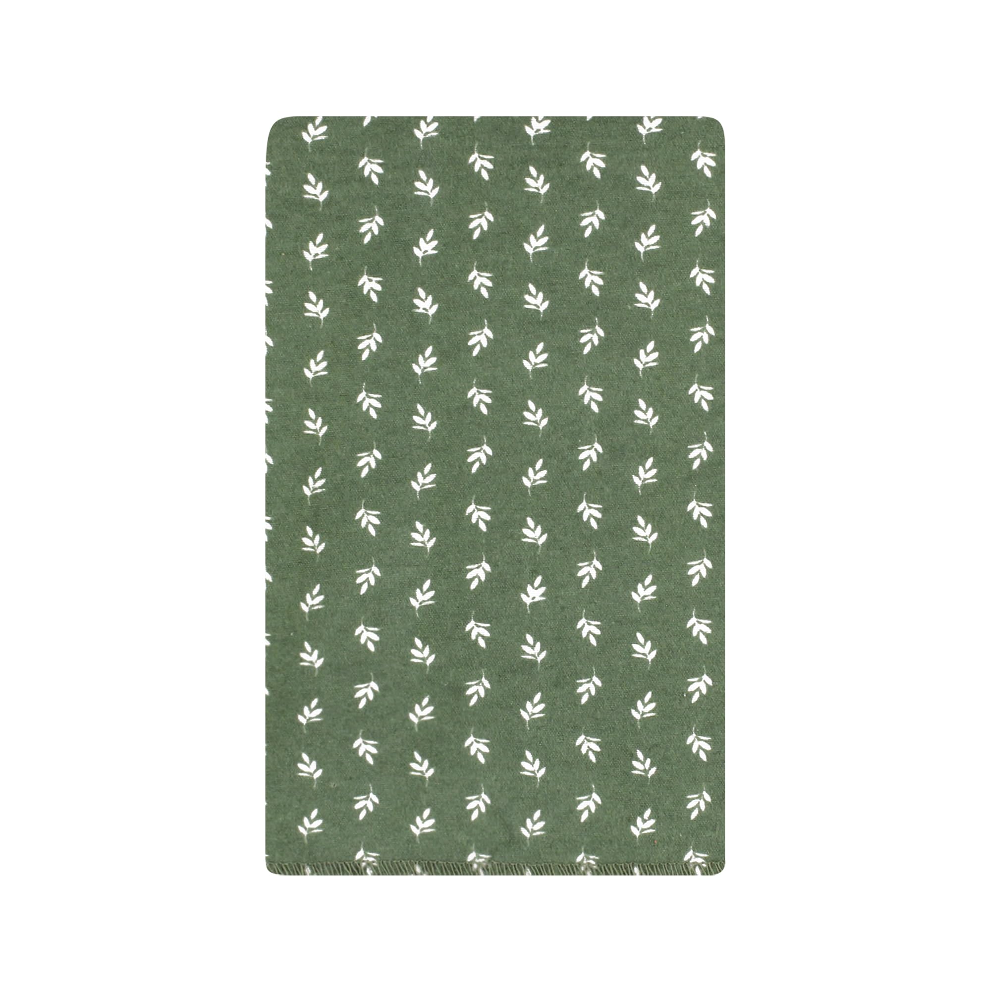Hudson Baby Cotton Flannel Burp Cloths, Eucalyptus 10-Pack, One Size