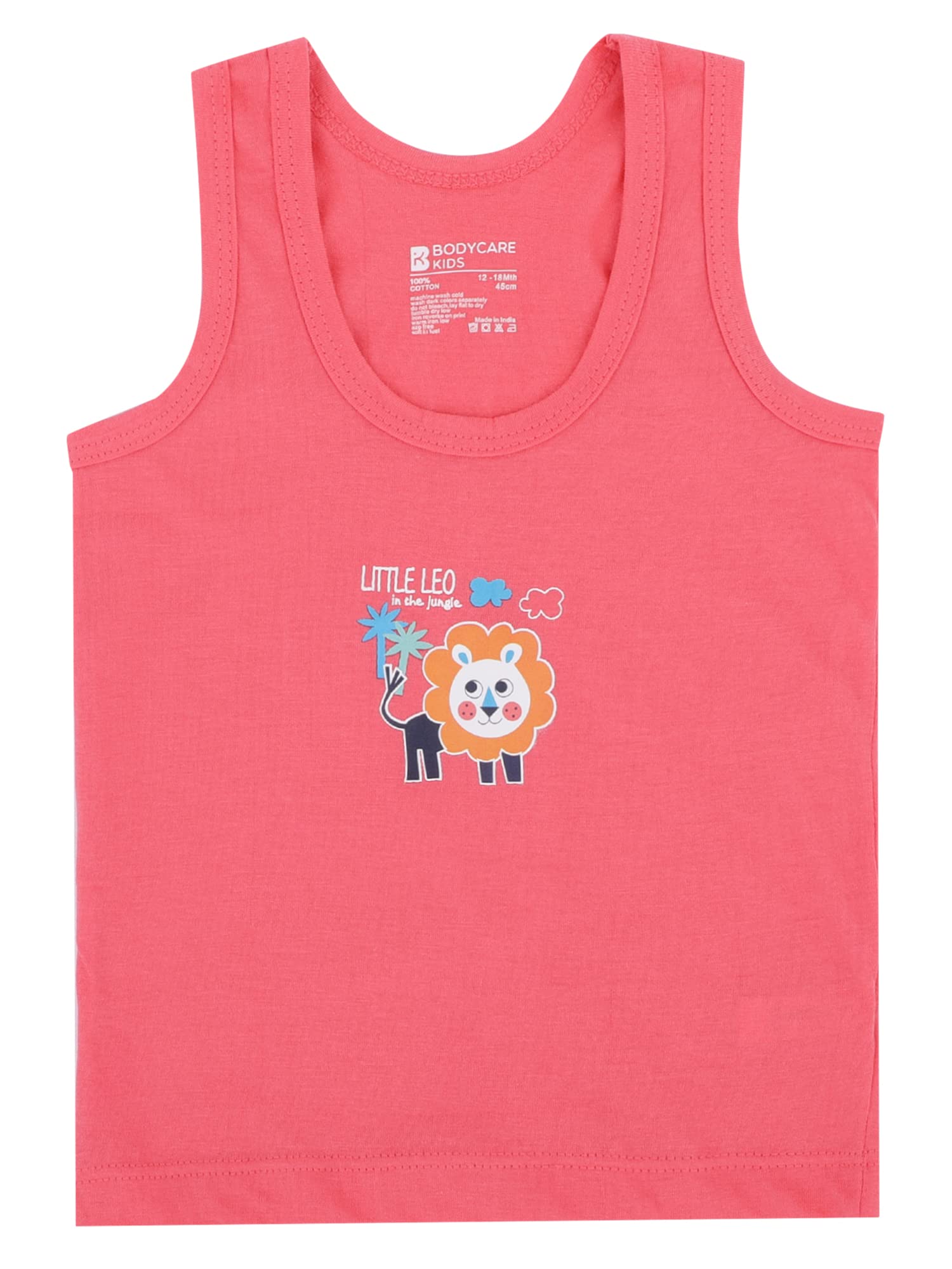 BODYCARE Boys Cotton Regular Fit Vest Round Neck Sleeveless Pack of 6-Assorted 35 - Image 2 thumbnail