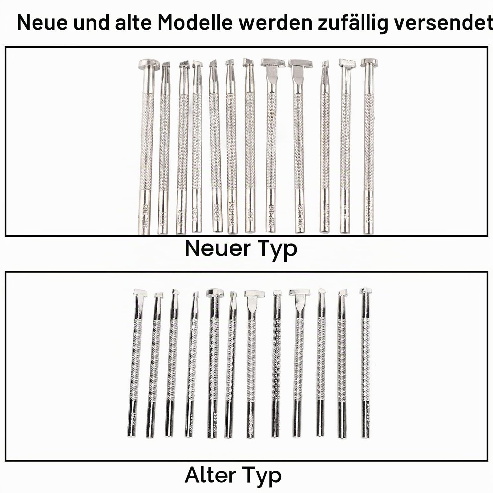 12-teiliges Leder Stempel Set, Prägewerkzeuge für Lederhandwerk, Gravur Werkzeuge mit Verschiedenen Formen für Sattelherstellung