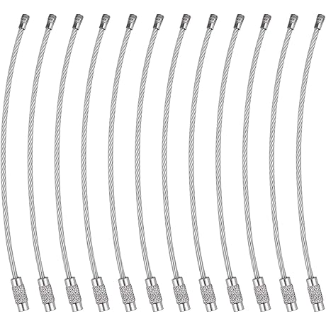 Wisdompro 4.3 Inch Stainless Steel Wire Keychain Rings