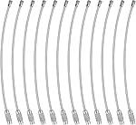 Keychain, Wisdompro 6 Pack 6.3‘’ Stainless Steel Wire Ring 2mm Cable Loops for Hanging Luggage Tag, Keyrings, ID Tag (Pack of 6-6.3 inch)