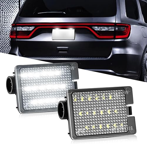 Miniatura 18 de LESAUCE Luz LED completa para placa de matrícula para camioneta pickup Dodge RAM 1500 2500 3500 2003-2018, 6000K blanco, lente ahumado, reemplazo