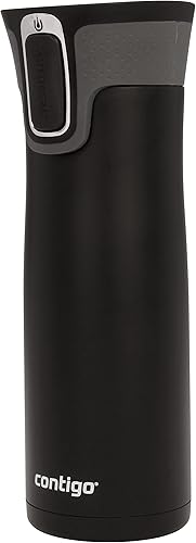 Miniatura 78 de Contigo Autoseal West Loop - Taza de viaje de acero inoxidable con aislamiento de vacío (16 oz, acero inoxidable/azul Mónaco, 2 unidades)