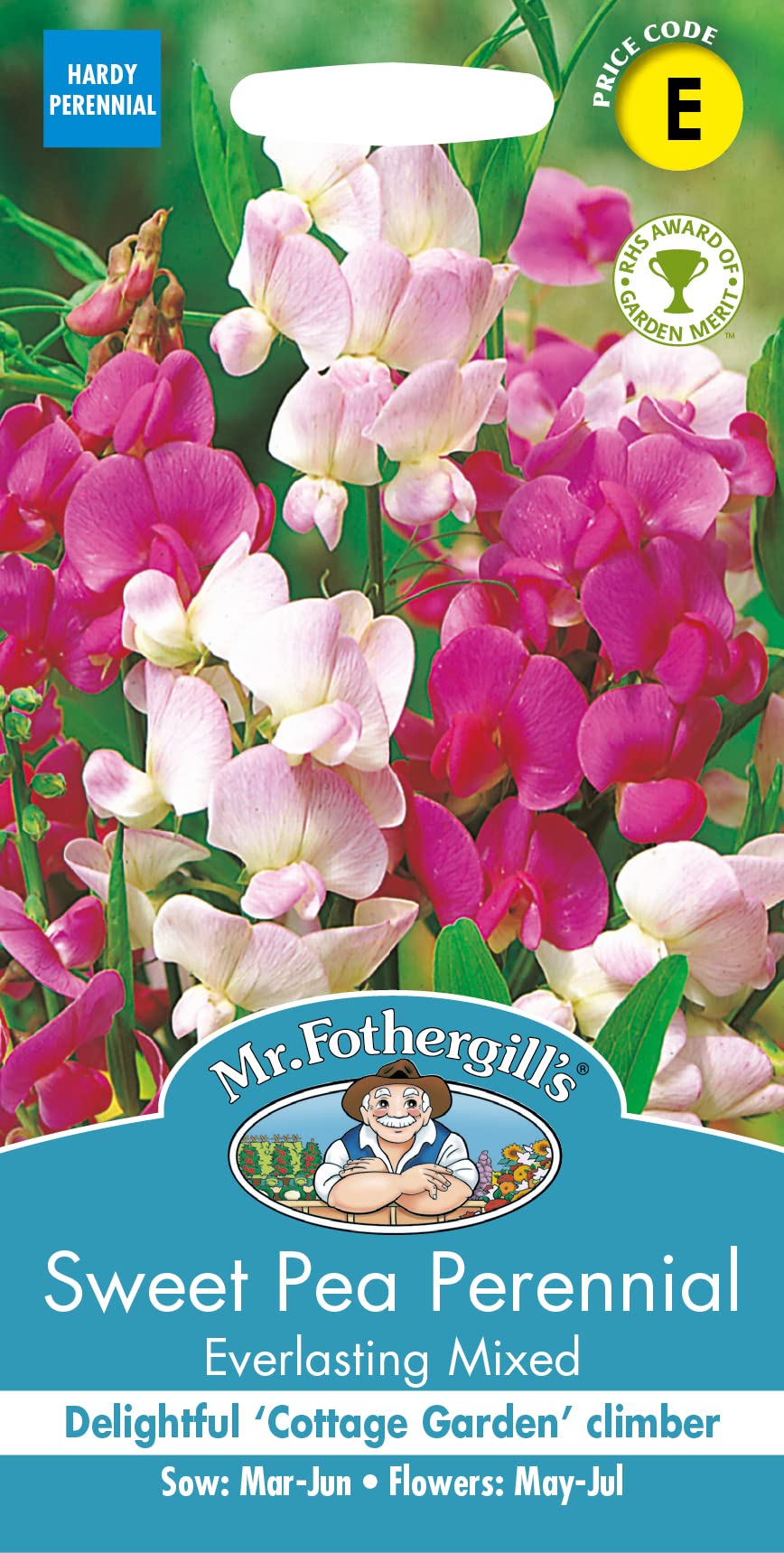 Mr Fothergill's 24630 Sweet Pea Perennial Everlasting Mixed