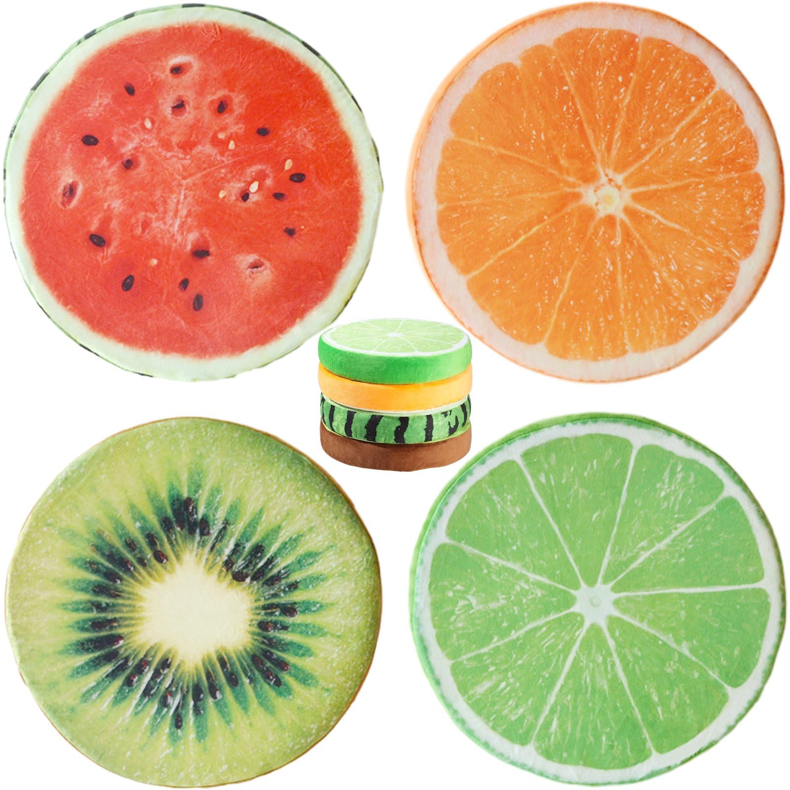 Coussins de siège pastèque et kiwi pour soulager l'inconfort de la chaise de bureau
