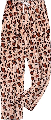 SANGTREE Women Plush Pajama Pants Fleece Pj Fuzzy Pants for Women with Pockets S