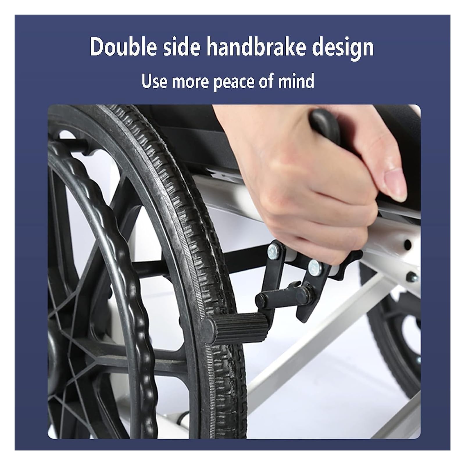Silla de ruedas, silla de ruedas plegable, silla de ruedas manual ligera con reposapiés ajustable de 3 niveles y ruedas traseras de poliuretano de 18 pulgadas