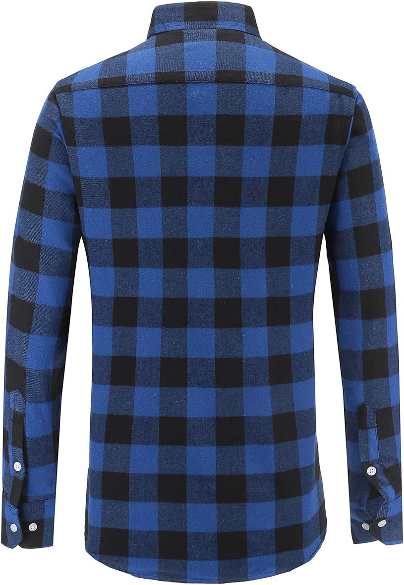Mens Flannel Shirt Long Sleeve Camisa de Cuadros para Hombre Mens Fashion Shirts - Image 2