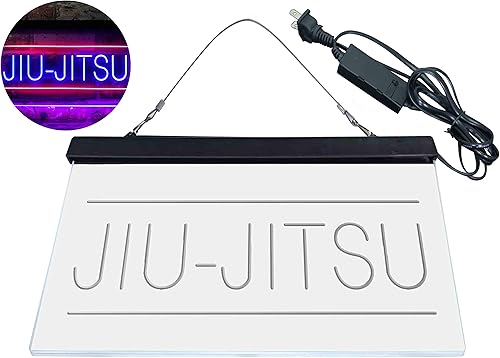 Miniatura 8 de ADVPRO Jiu-Jitsu Brasileño Sport Dual Color LED Neon Sign Rojo y Azul 24 x 16 pulgadas st6s64-i3836-rb