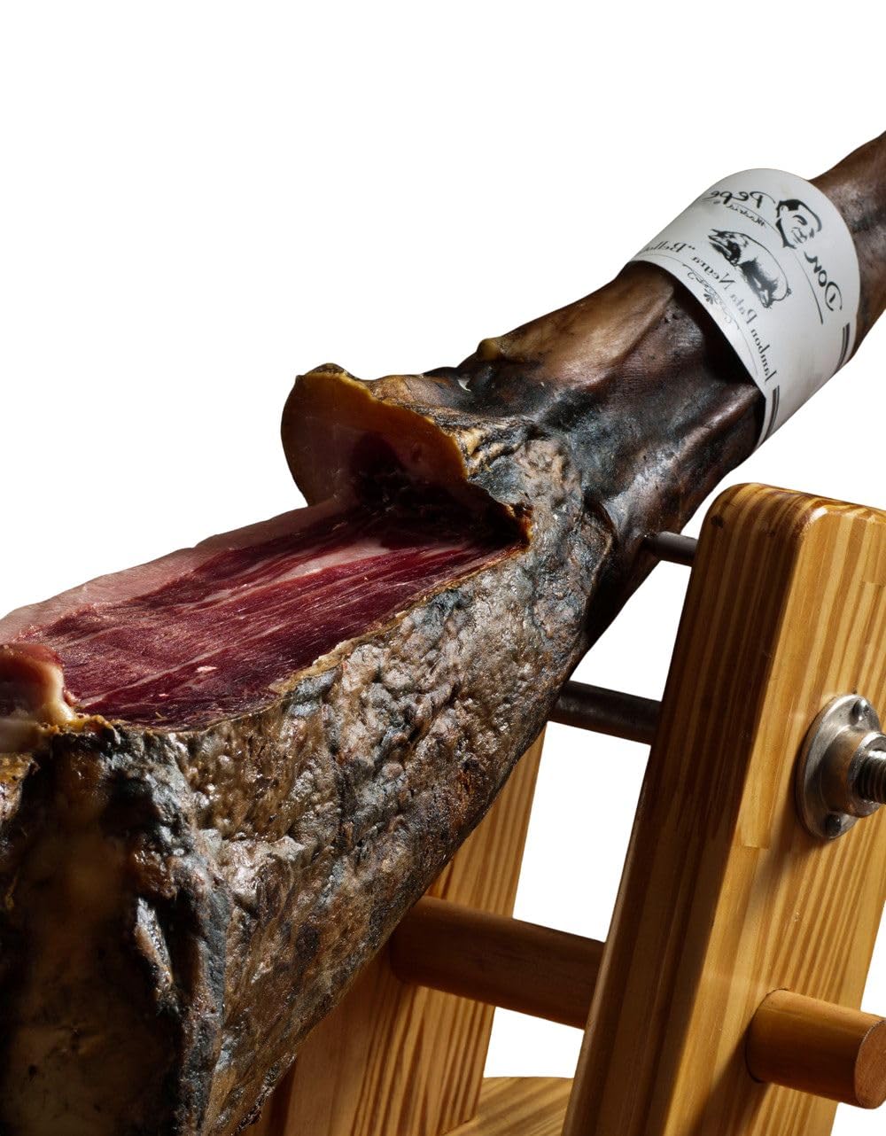 Jambon entier Serrano Grande Reserve Duroc - Affinage 24-30 mois - 8 kg avec support et couteau