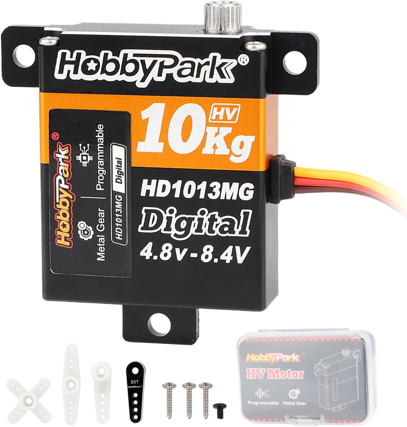 Servomotor metálico digital Hobbypark para aeromodelismo miniatura 1