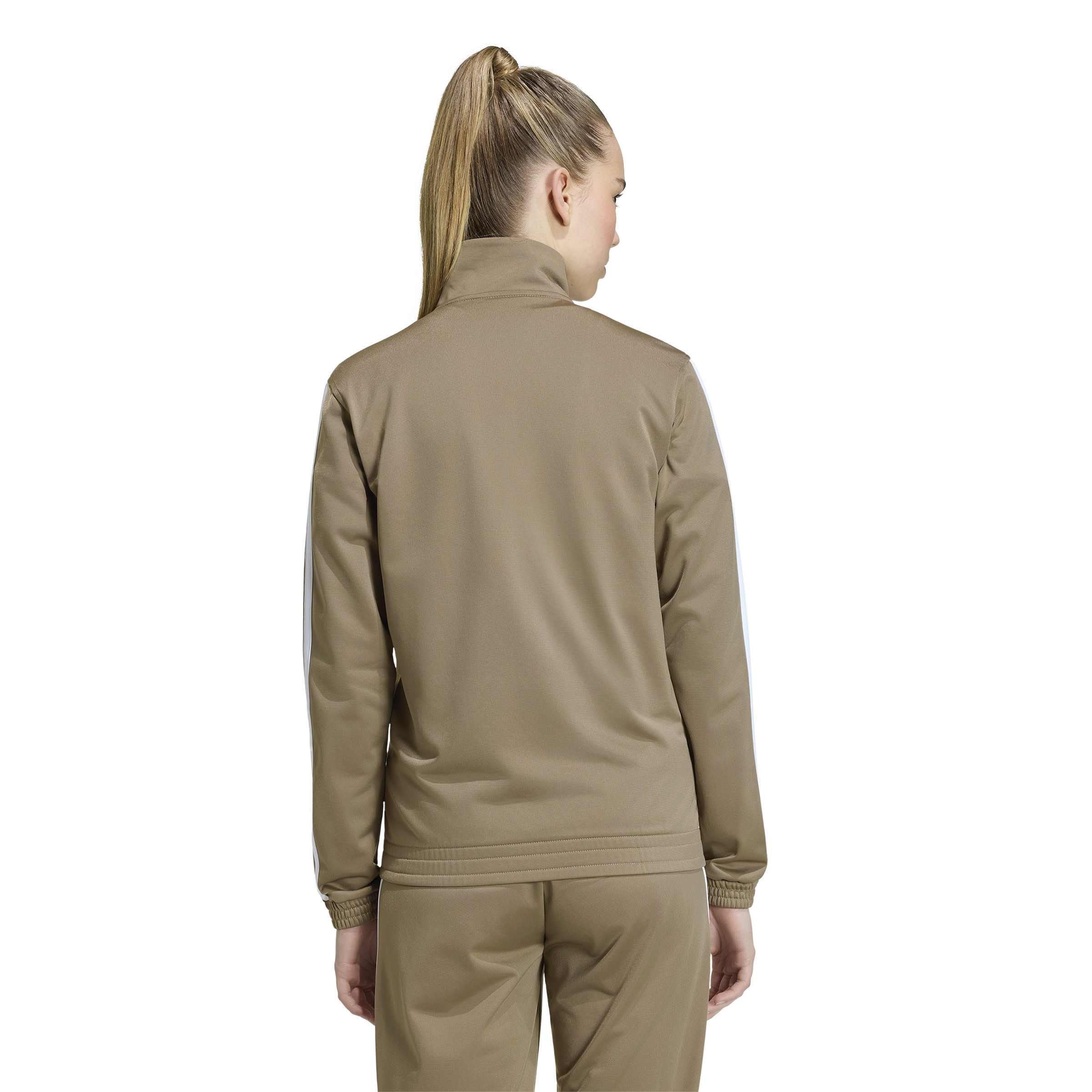 adidas Kobiety Tricot 3-Stripes Tracktop Sweatshirt, Khaki Six/white, L