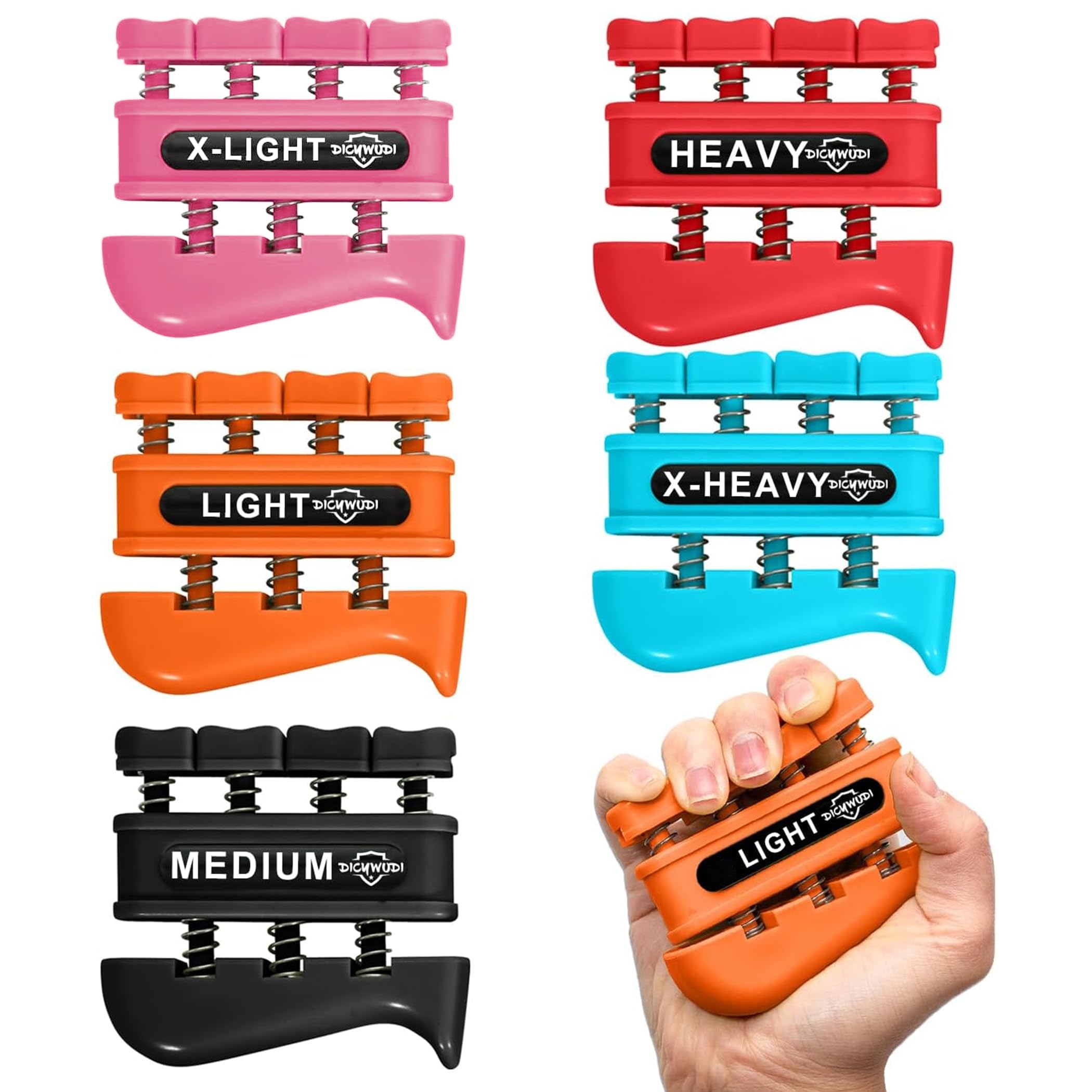 DICYWUDI Grip Strength Trainer, Finger Strength Trainer for Grip Strength Training for Fingers, Wrists, and Hands for Home, Office, Gym, Climbing, Athletes, Musicians, and Therapy