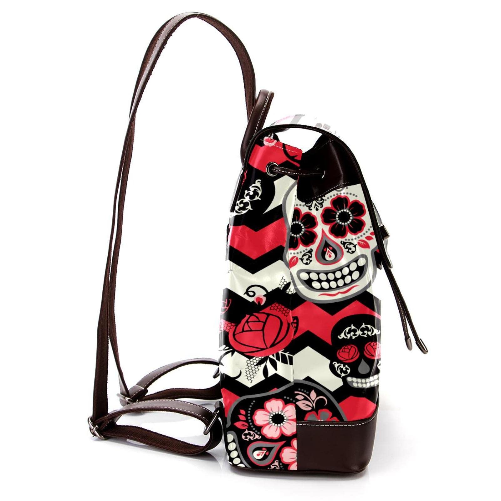Retro paski boho mini sztuczna skóra plecak torebka, damski plecak torebka torba szkolna, Wielokolorowy 12