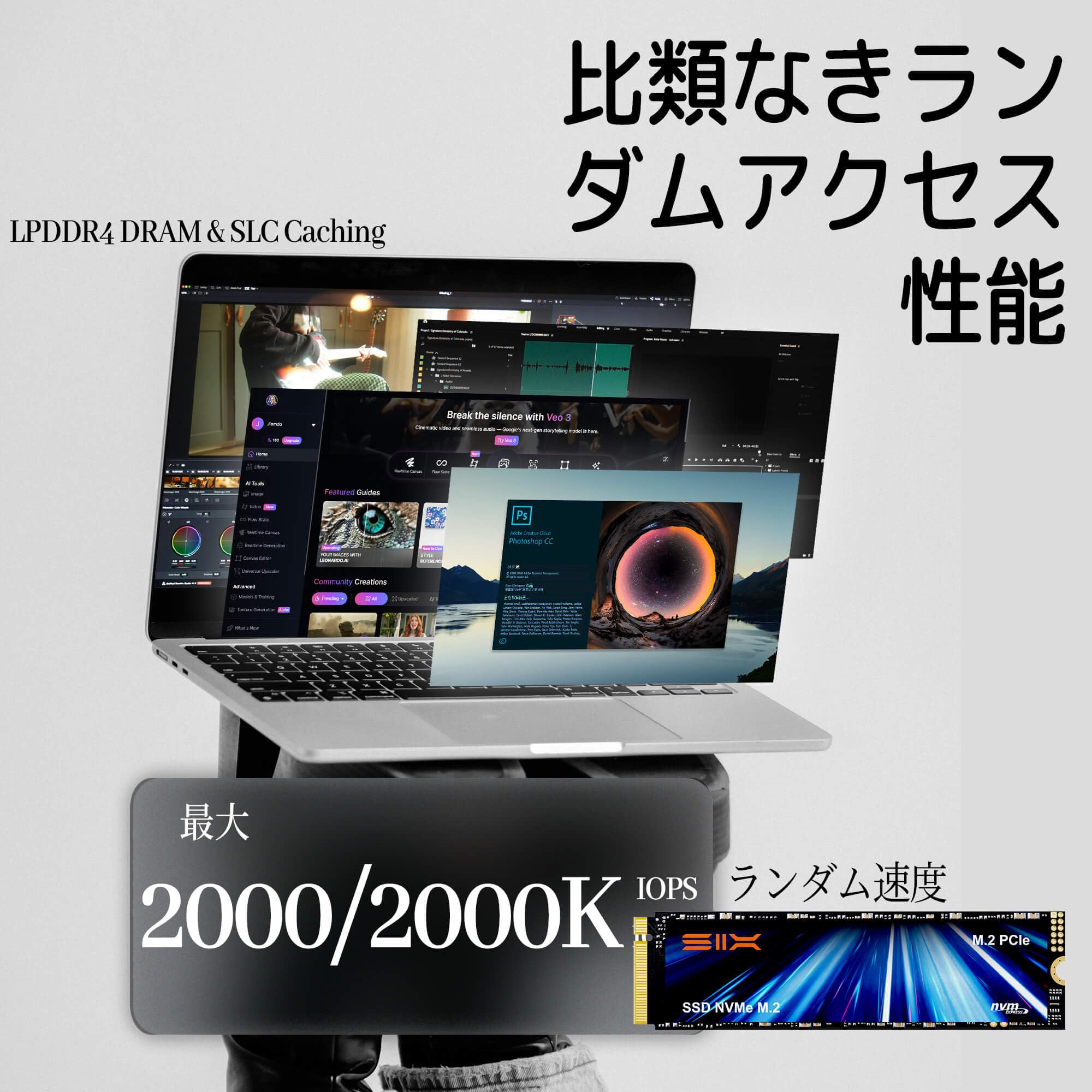 Amazon | SIX NVMe M.2 SSD 2TB - PCIe Gen5.0x4対応 最大14,300MB/s