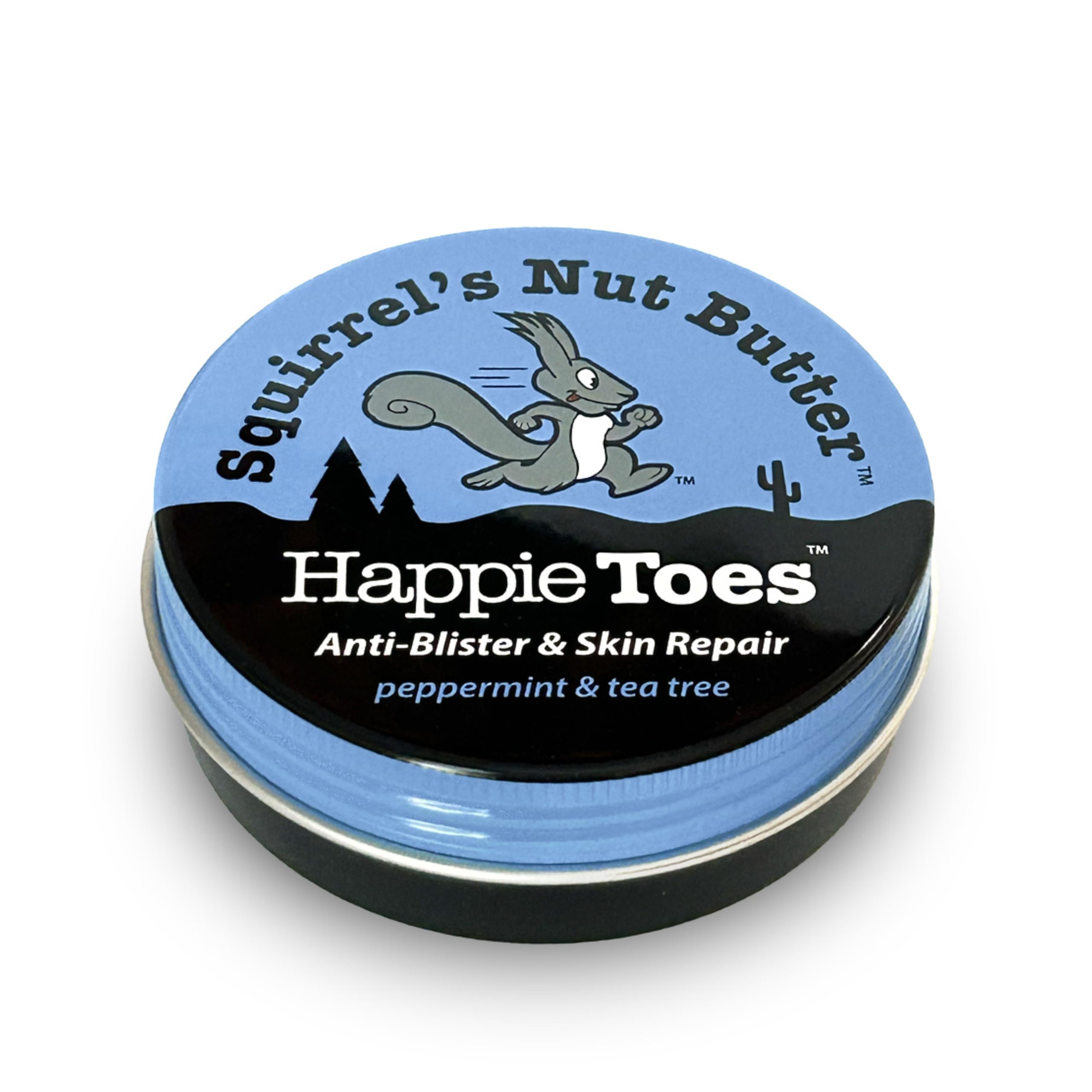 Squirrel's Nut Butter Happie Toes Tin | Blister Prevention & Foot Cream | Prevent Blisters and repair skin on dry or cracked heals, toes, ankles, and balls of foot | 2.0 oz