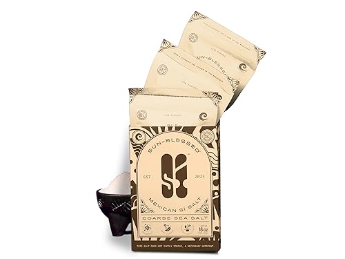 Sal marina Kosher Colima, cristal suave mineral, sal si, sin refinar, orgánica, natural (18 onzas, gruesa)