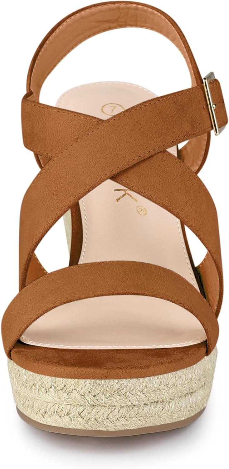 Allegra K Women's Espadrilles Platform Slingback Wedges Sandals - Image 3