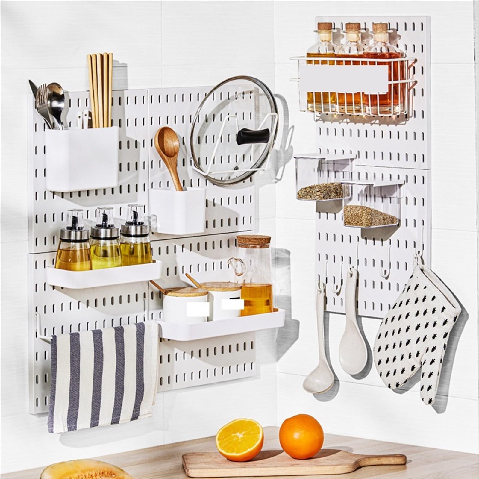 Werkzeugwand DIY Pegboard Zubehör Hängende Regal Lagerung Haken Wand Veranstalter Kein Stanzen Handwerk Organisation Werkzeuglochwand(Storage Box S)