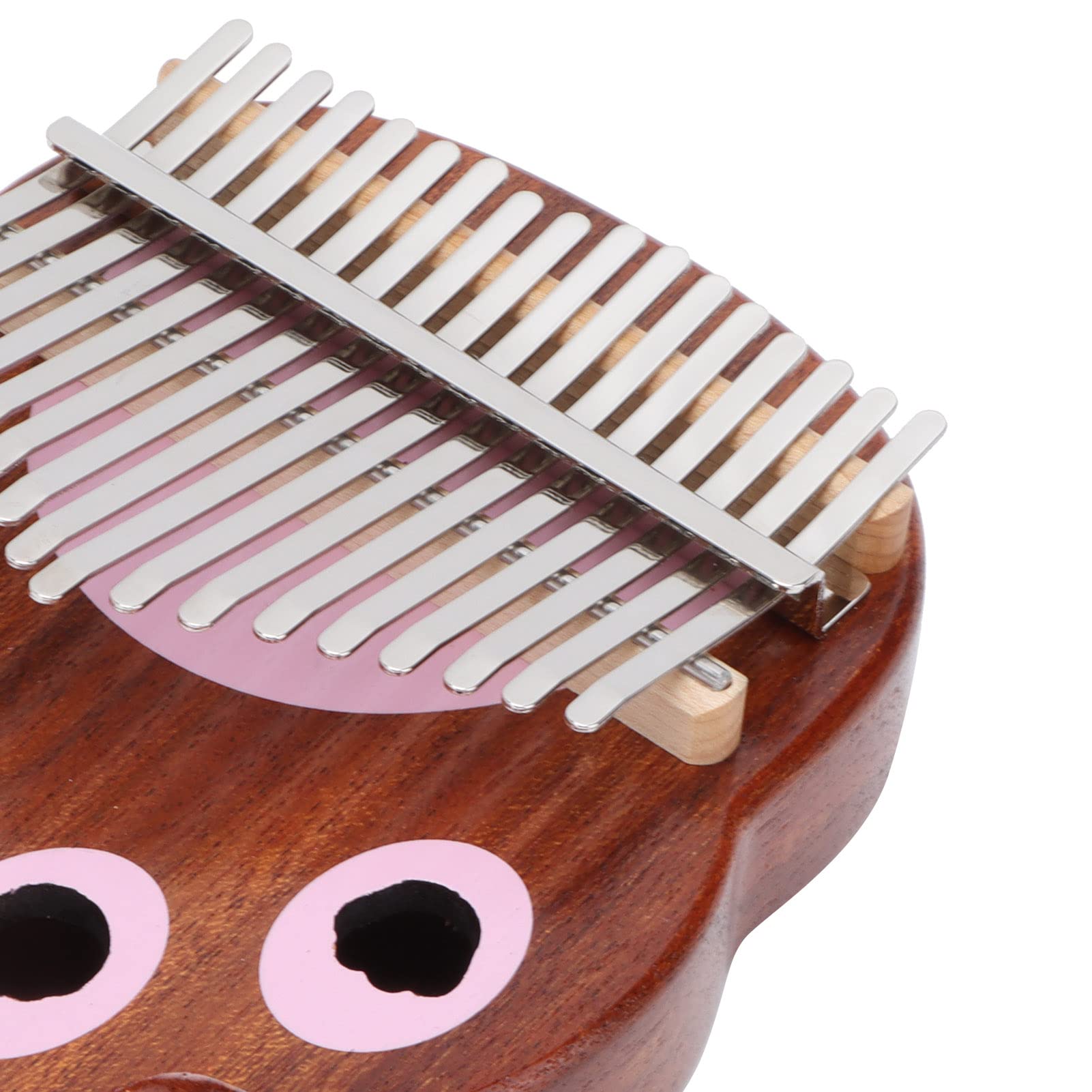 Karlak Drewniany Fortepian z Pazurem Kota Kalimba dla Początkujących, Grawerowane 17 Kluczowych Części Instrumentów dla Dzieci, materiał Merbau