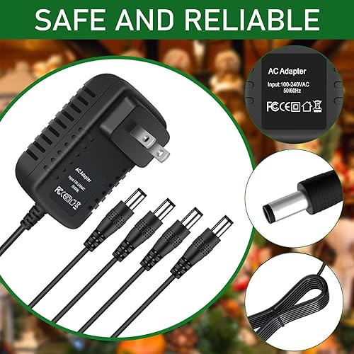 Miniatura 6 de Jantoy Adaptador de CA de repuesto compatible con accesorio iluminado Lemax # 74707 74706 74254 94563 74295 84428 44242 94565 94566 94527 94564