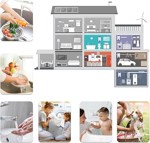 Miniatura 6 de LALAHOO Calentador de agua eléctrico sin tanque de 9kW, calentador de agua caliente instantáneo de 240 V, se modula automáticamente para ahorrar