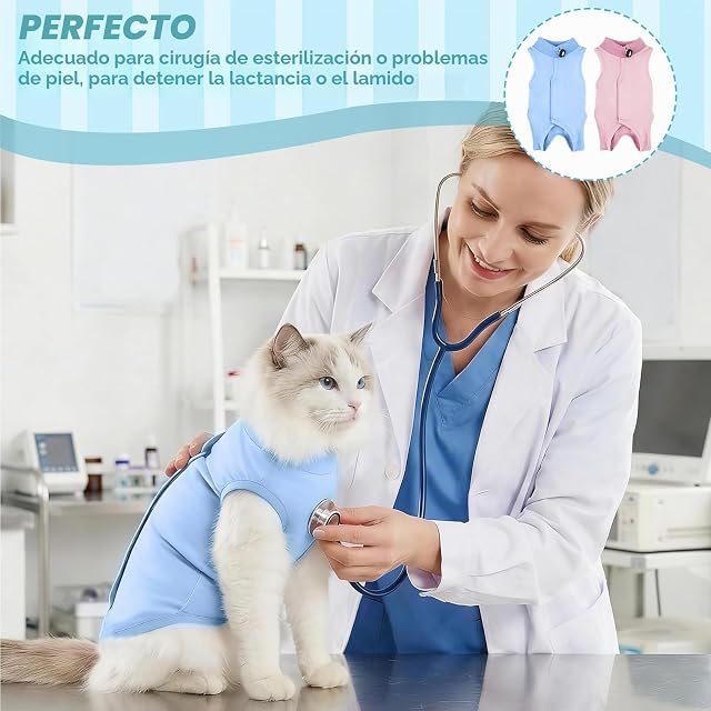 Foto 6 de 7 de 2 Piezas Traje de Recuperación para Perros, Body Ggata Esterilizacion