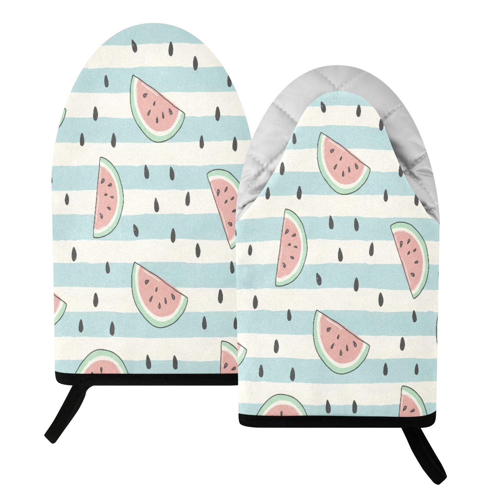 BURSTDDY Watermelon Slices Oven Mitt,Heat Resistant Kitchen Mitts for Cooking