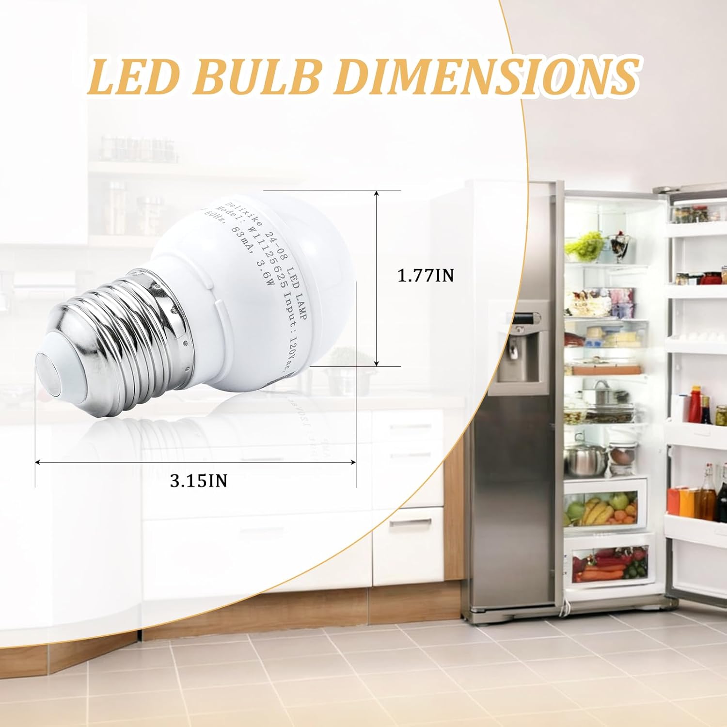 W11043014 W10565137 W10837631 LED Light 1pc 120v Compatible with Whirlpool Frigidaire May-tag Jenn-Air Amana Refrigerator LED White Bulb