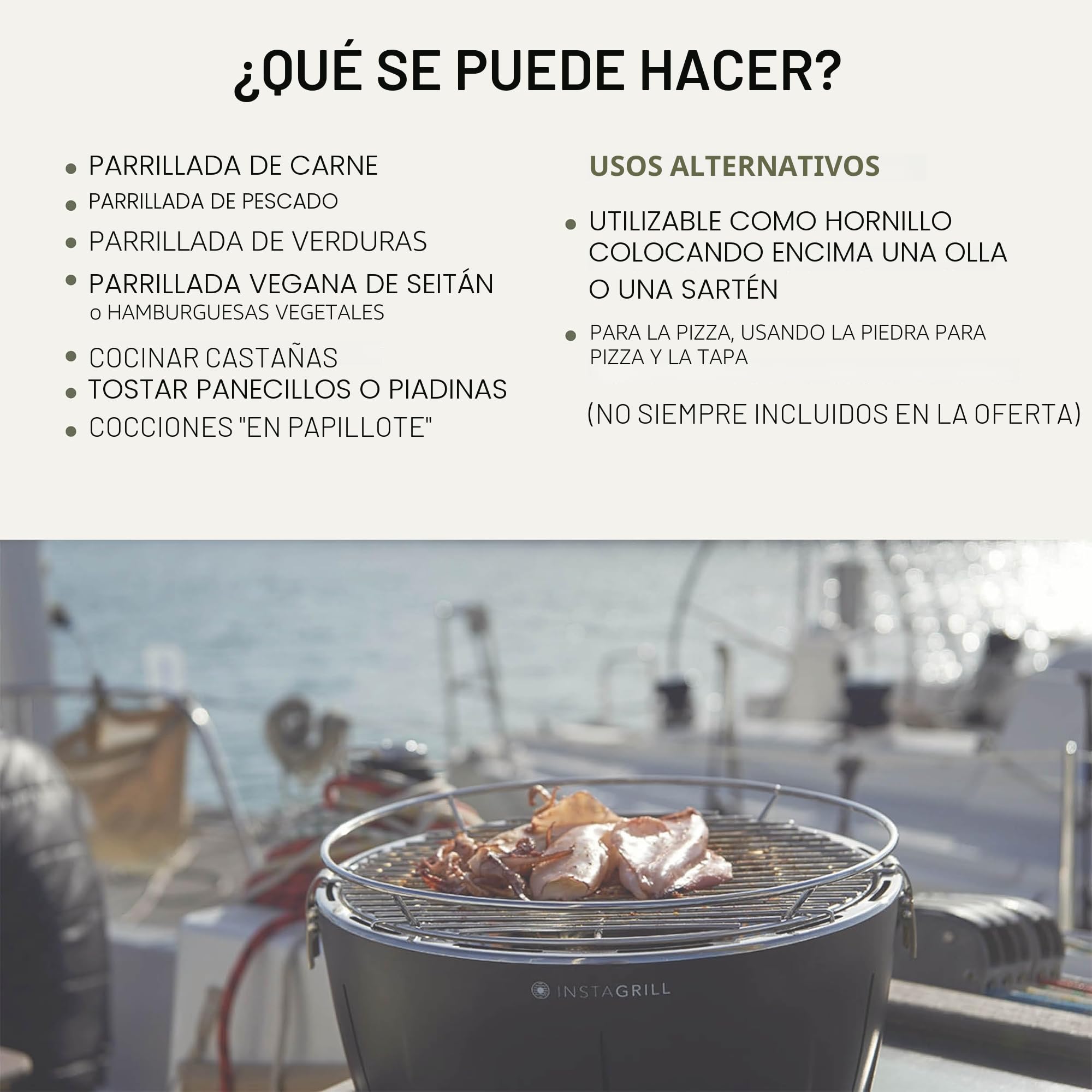Clase Italia | Barbacoa de mesa a carbón sin humo. Con batería, carbón y gel INCLUIDOS. Barbacoa portátil, se enciende en solo 5 minutos. Barbacoa de camping. PAK Negro Antracita