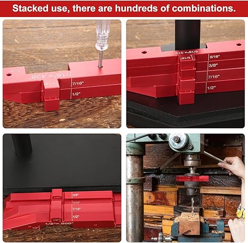 Miniatura 5 de 7 bloques de configuración de precisión, barras de configuración de mesa de enrutador, bloques de configuración de aluminio, juego de medidor de
