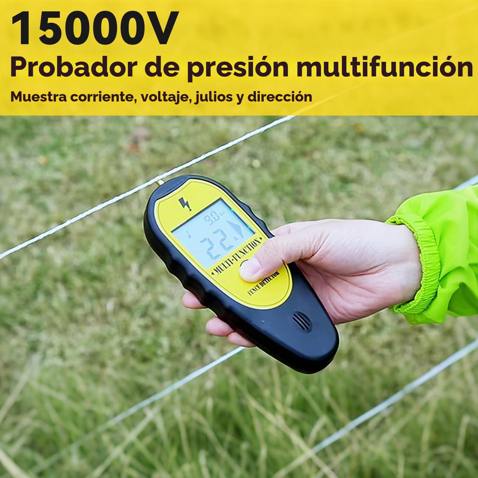 Probador de cercas, Beeper de cercas eléctricas, Probador de voltaje de cercas eléctricas digitales Buscador de fallas de cercas eléctricas, Probador de cercas Probador de voltaje de cercas eléctricas