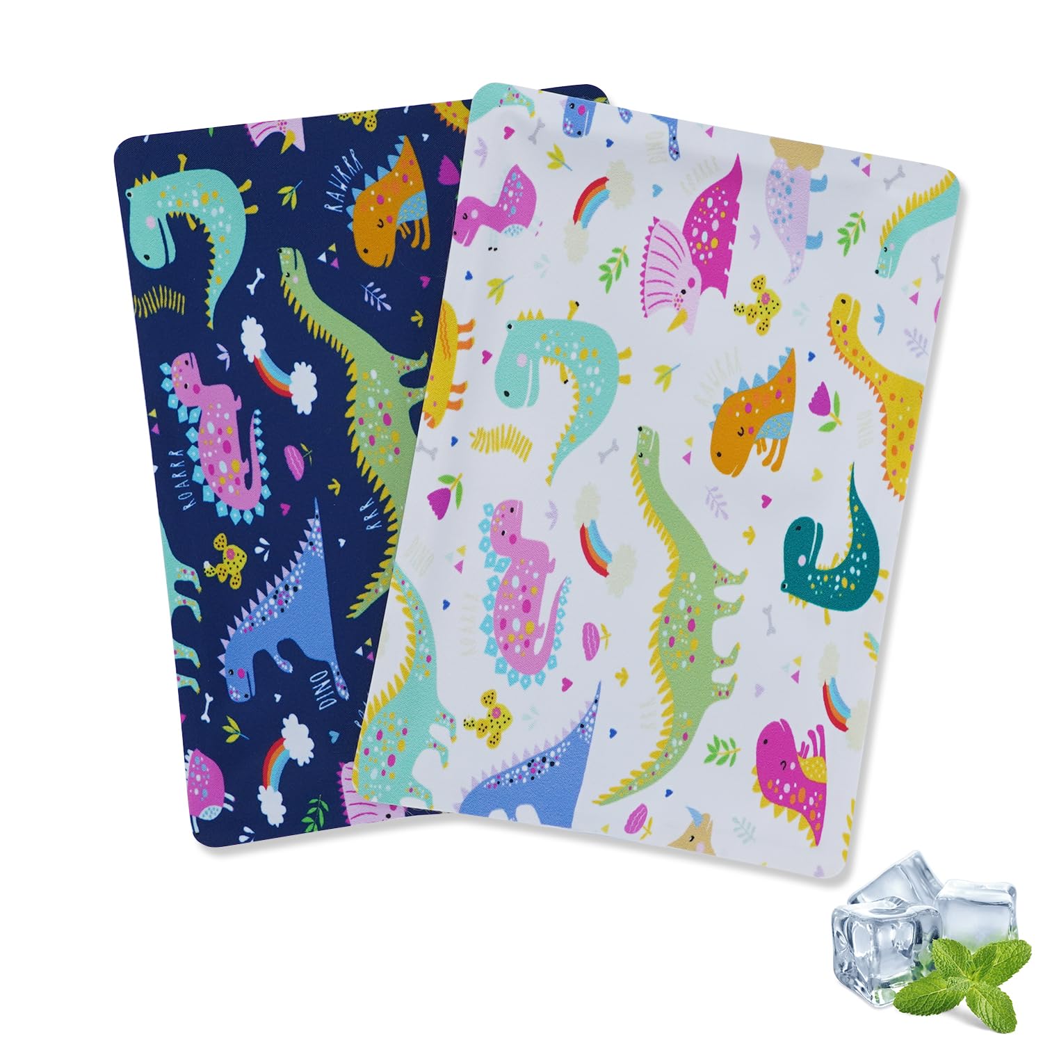 Cerbonny Ice Packs For Lunch Boxes,Lunch Box Ice Packs,Ice Pack For Lunch Box,Ice Packs For Cooler,Freezer Packs,Fit For 3+,Dinosaur-2ps