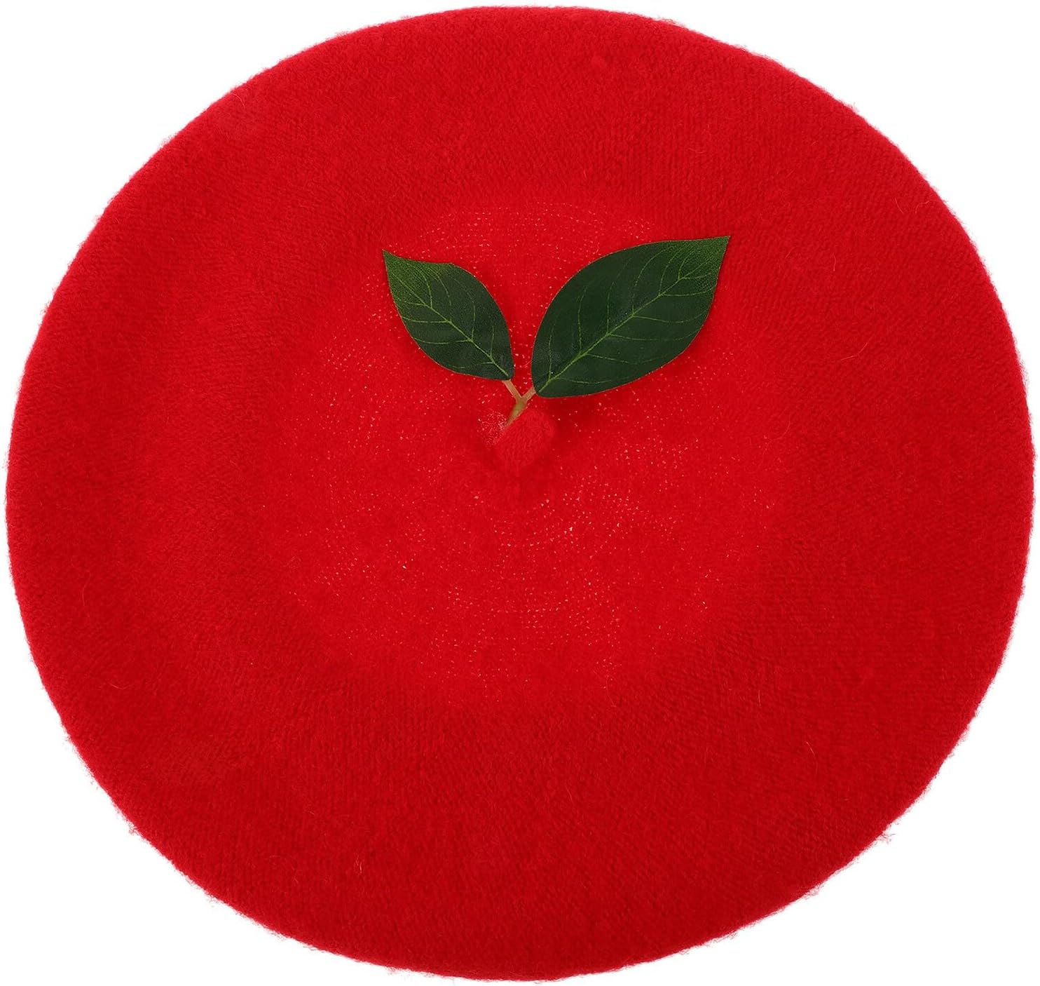 BESPORTBLE Strawberry Beret Hat for Women Red Knitted Decorative Beanie Cap Fruit Themed Performance Hat Birthday Party Accessory