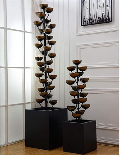 Miniatura 3 de Fuente de mesa de lujo retro de hierro forjado fuente interior creativa sala de estar, entrada, oficina, decoración fuente en cascada de metal