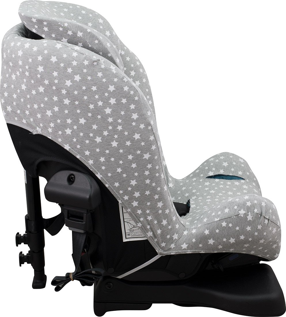 JYOKO Kids Funda de algodón para Silla de Coche Compatible con Axkid Minikid, Kidzone, Duofix (White Star)
