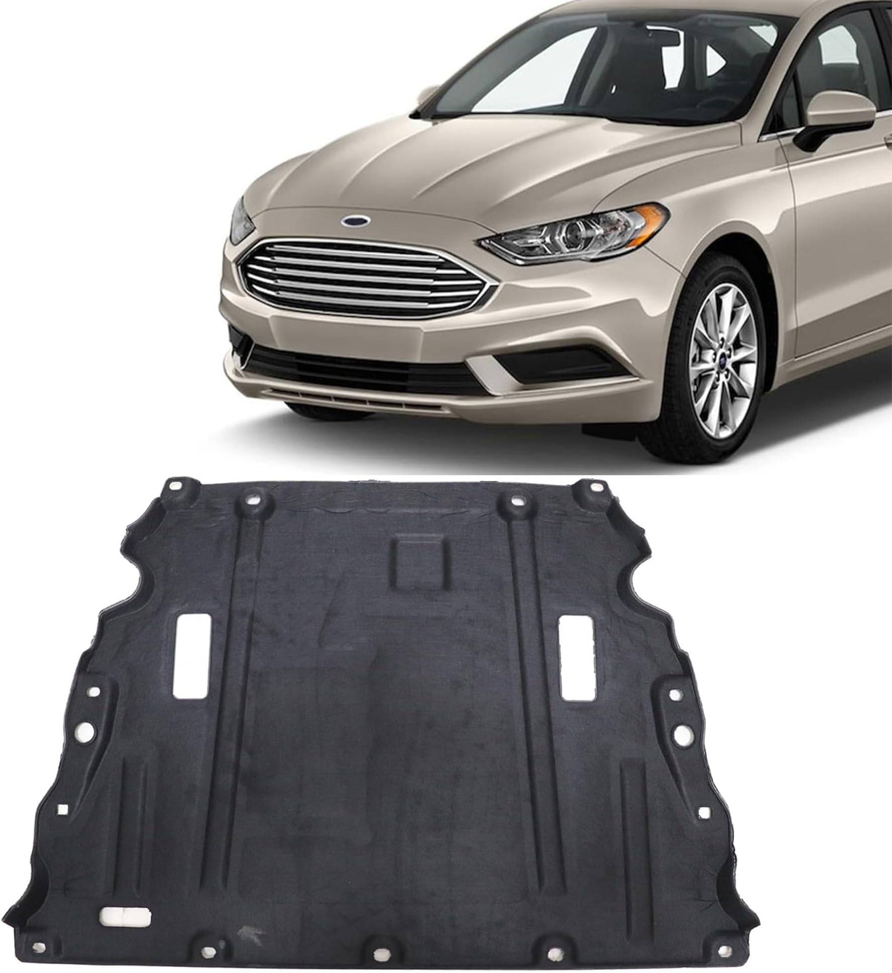 PartsFlow Engine Splash Shield Compatible with 2013-2020 Ford Fusion Lincoln MKZ FO1228126