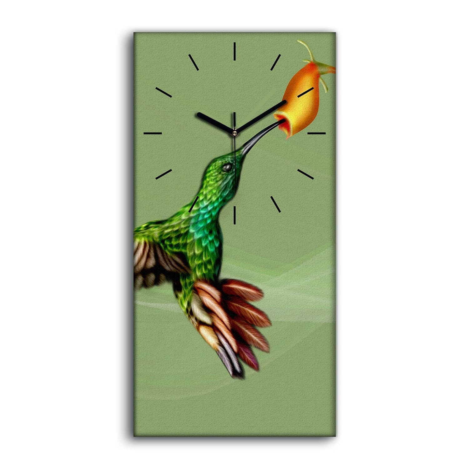 Horloge sur Toile Art Mural Décoration Salon et Chambre 30x60