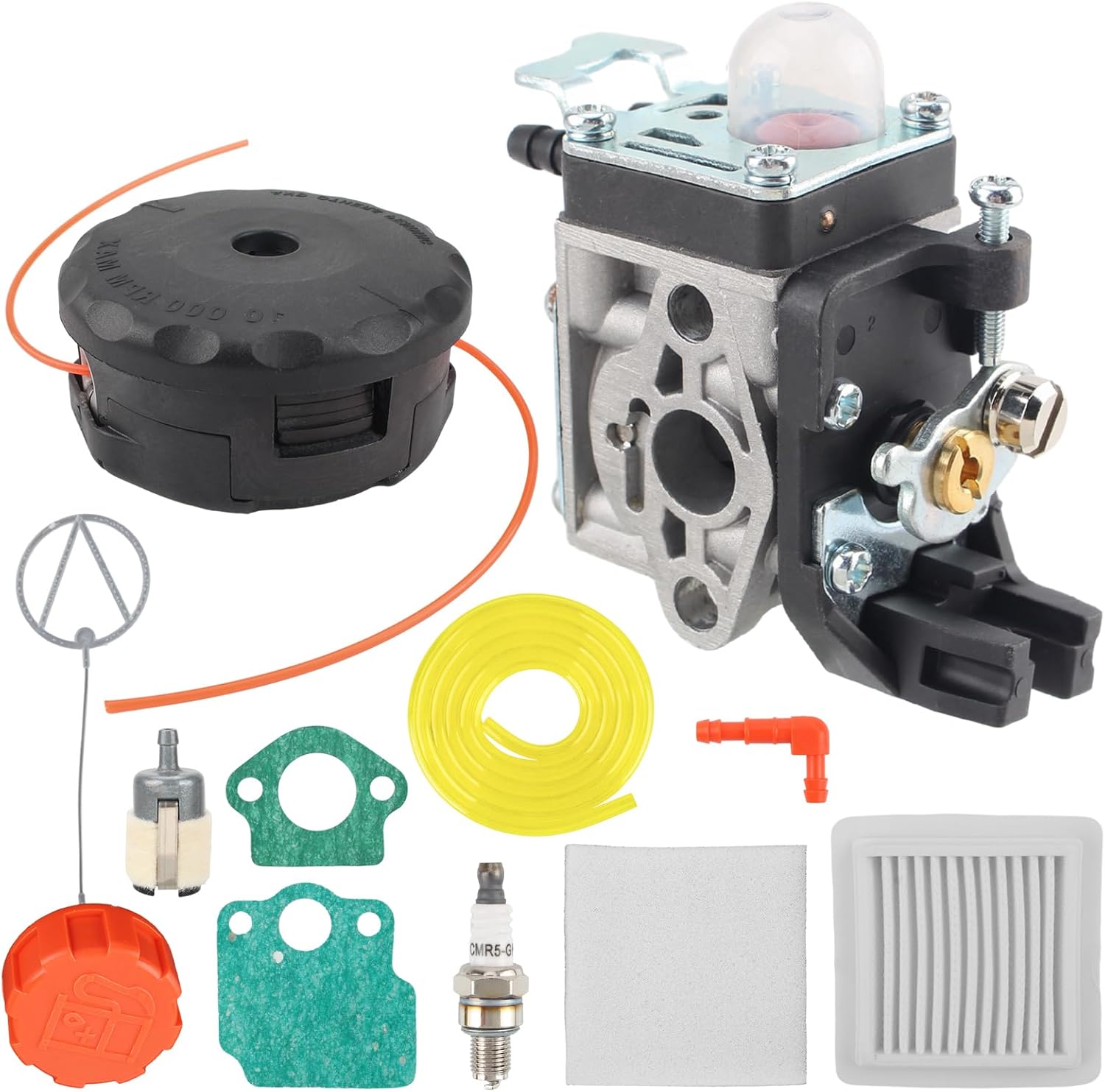 AUTOKAY 26X Carburetor Kit A021004600 A021004601 for ECHO SRM 2620 C262 SRM-2620 SRM2620 LE262 T262 T262X String Trimmer Parts