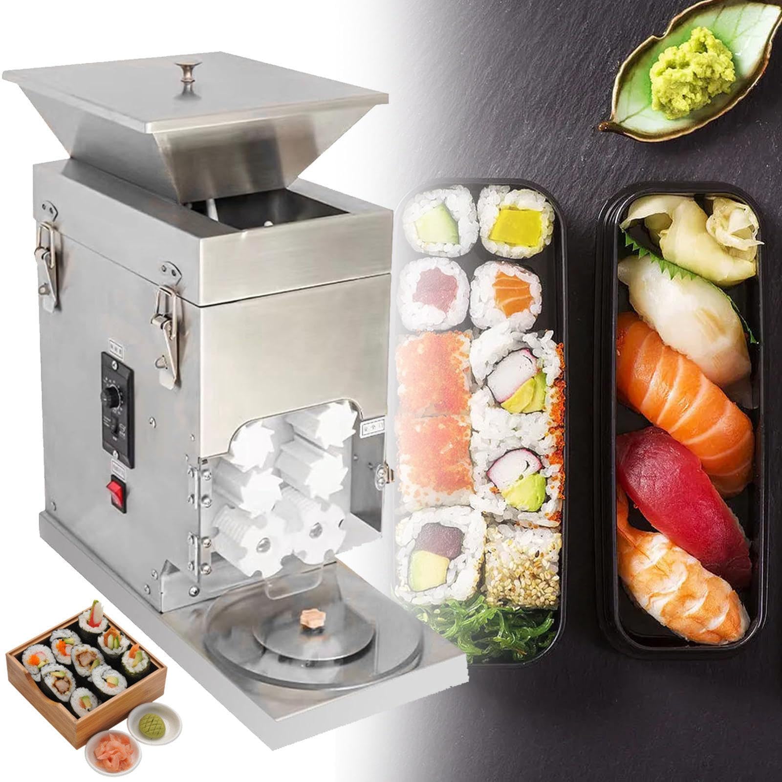 Maszyna do formowania kulek ryżowych do sushi 40 W - zdejmowana/zmywalna, rolka do sushi / forma do robienia ryżu (30 szt./min), łatwa w użyciu, do kuchni DIY