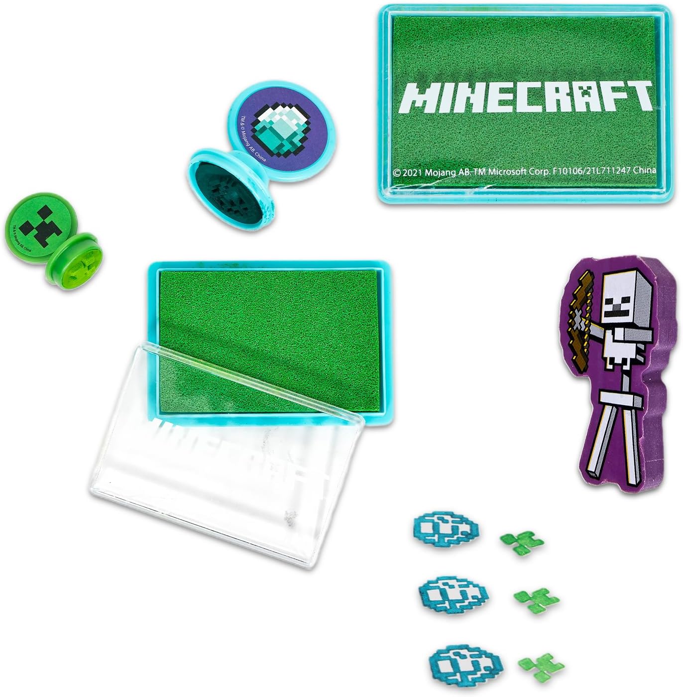 Minecraft Coloring Activity Kit - Bundle with Coloring Pages, Markers, Crayons, Stickers, Stampers, More for Kids, Boys | Minecraft Arts and Crafts Stationery Tin