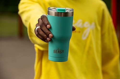 Miniatura 3 de Beast Vaso Térmico de 20 oz de Acero Inoxidable con Aislamiento al Vacío para Café y Hielo de Doble Pared Termo de Viaje (Azul Aguamarina)