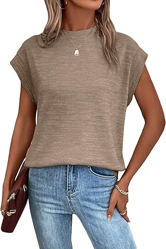 Camisetas de manga casquillo para mujer, camisetas de verano de moda 2024, lindas estampadas, holgadas, camisas de manga corta