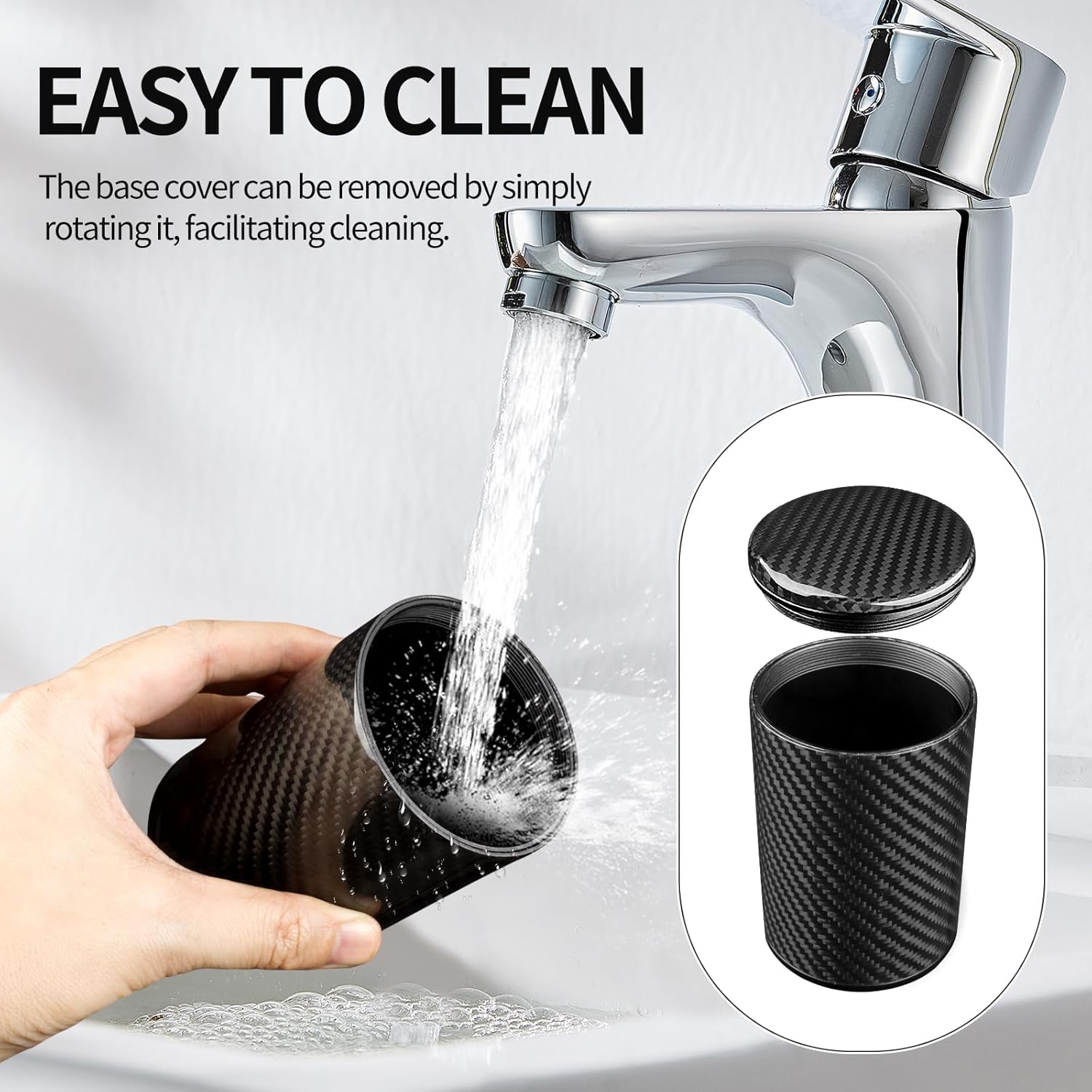 T-carbon Car Ashtray with Lid,Smokeless Ashtray for Cup Holder Smell Proof,Portable Ashtrays for Most Car, Office, Home,Glossy Black