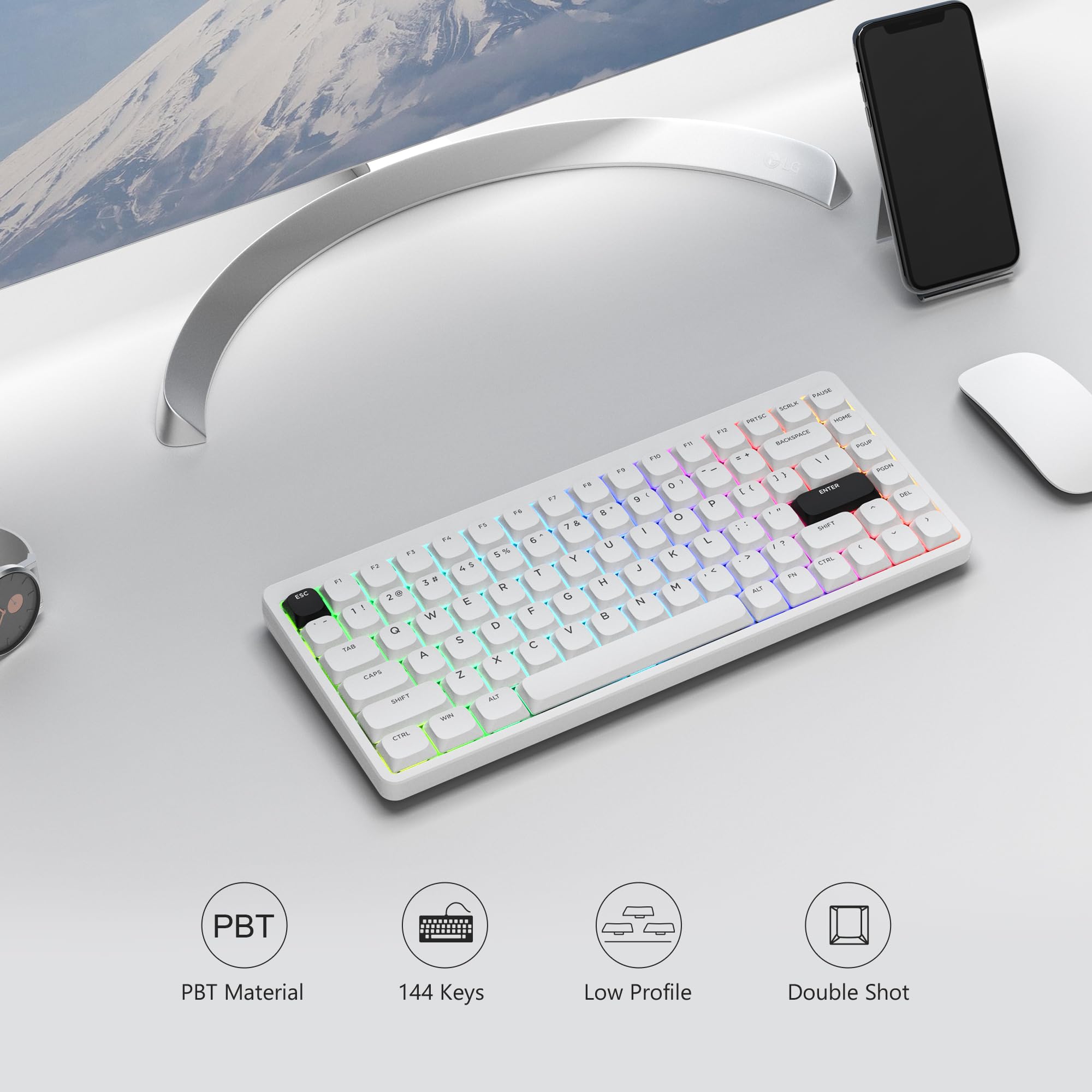 ターボ ロープロ版 roBa オプション Amazon | XVX キーキャップ 薄型 ロープロファイル PBT キー