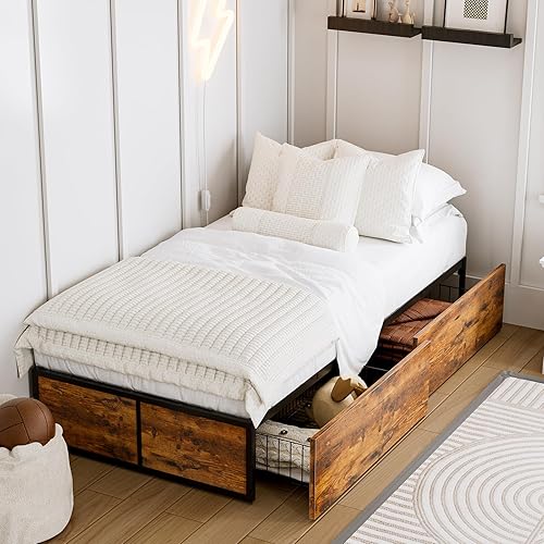 Miniatura 10 de GAZHOME Marco de cama de terciopelo individual XL cama de plataforma tapizada con cabecera copetuda ajustable adorno de remaches soporte de listones