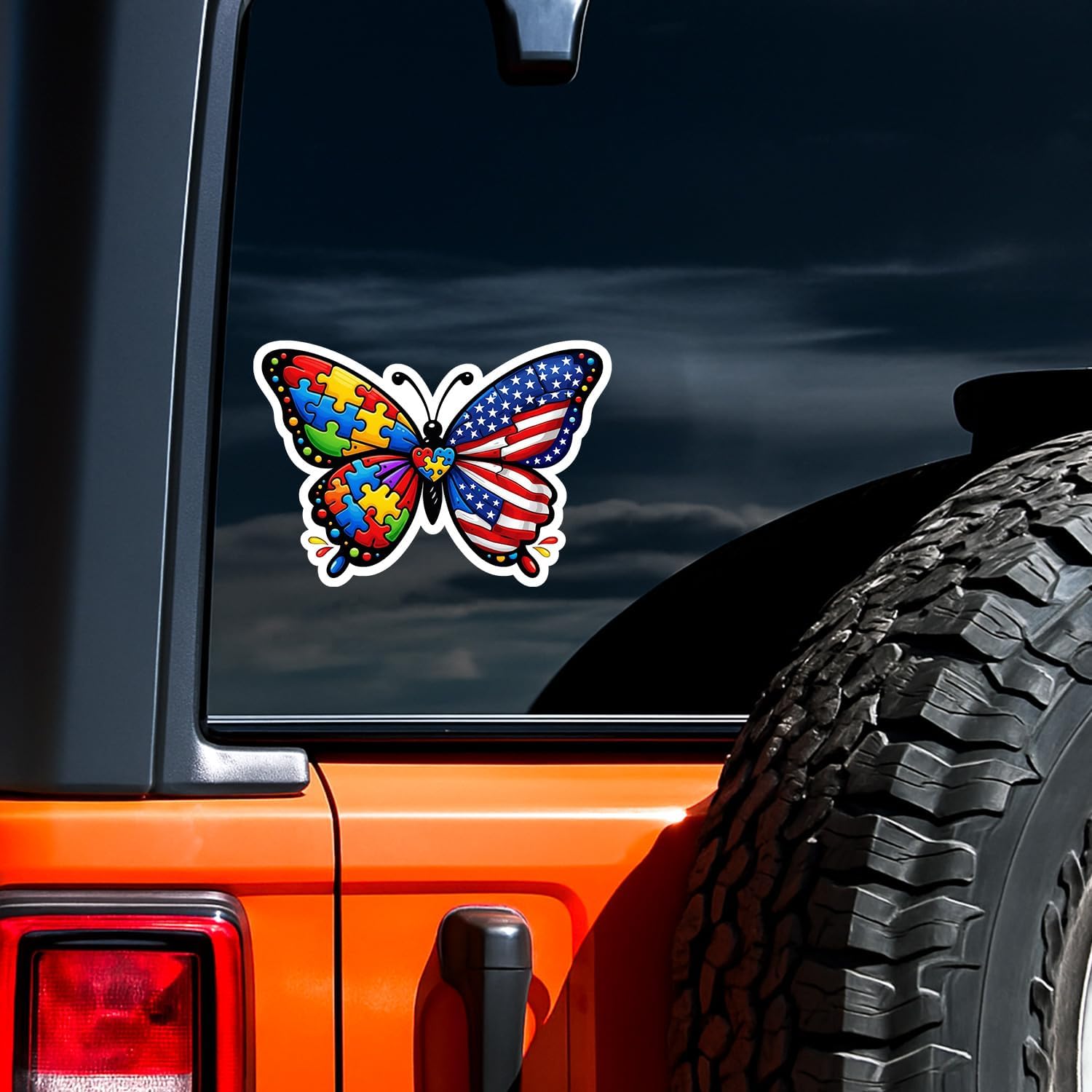 Autism Awareness Butterfly Stickers - Waterproof UV DTF Autism Awareness | Sticker Pack for Cars & Laptop, Autism Acceptance Butterfly Decals, Autism Awareness Car Sticker