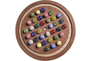 Wooden Solitaire Board Game with Marbles: A Timeless Classic for Mental Acuity
