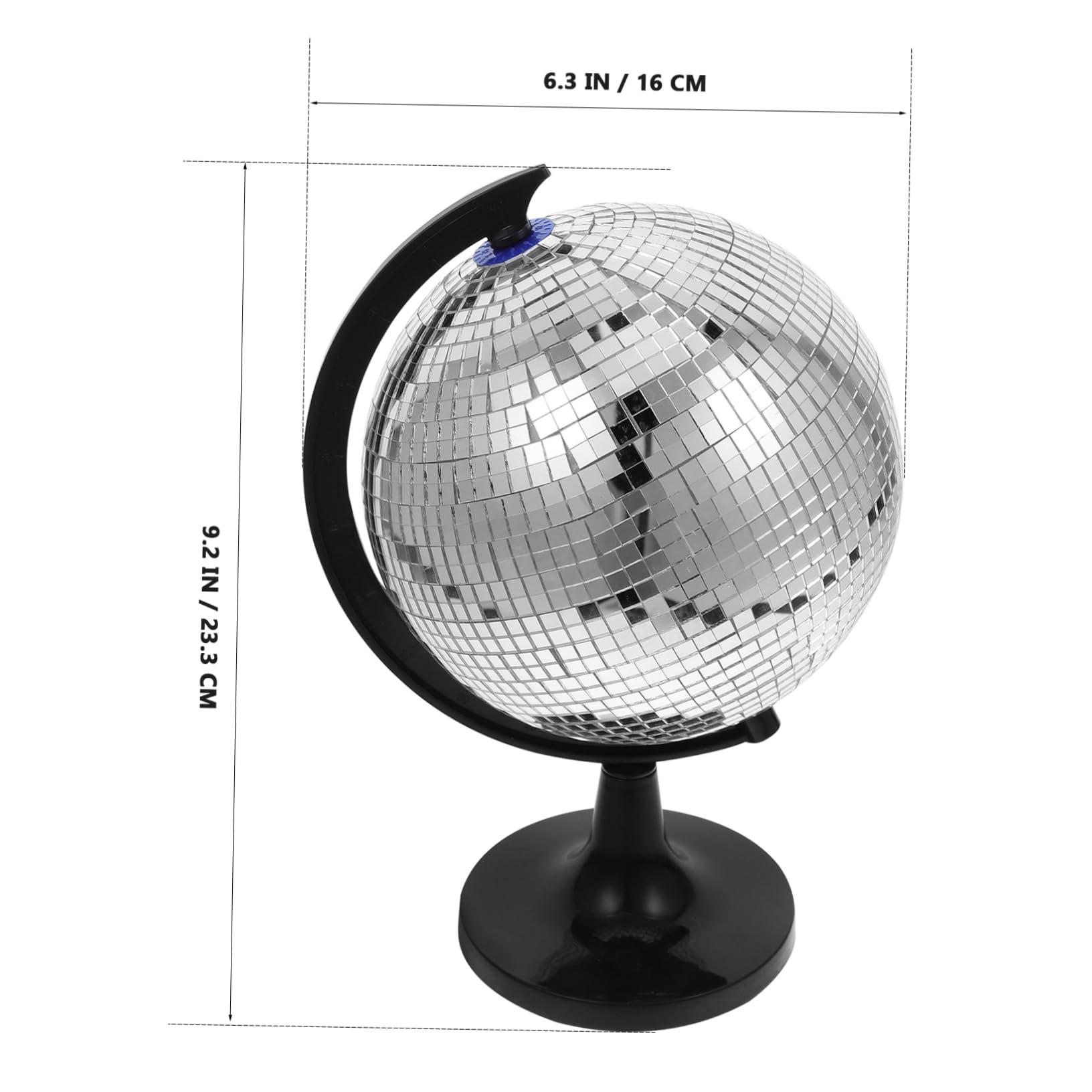CORHAD Disco Ball Globe Glass Desk Decor Spinning Reflective Stage Prop